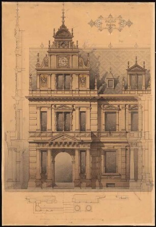 Post- und Telegrafengebäude, Heidelberg: Teilansicht 1:25
