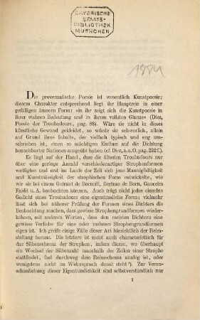 Peire Cardenals Strophenbau in seinem Verhältniss zu dem anderer Trobadors : nebst einem Anhang enthaltend: Alphabetisches Verzeichnis sämmtlicher Strophenformen der provenzalischen Lyrik