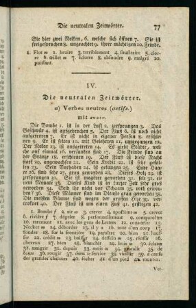 77-99, IV. Die neutralen Zeitwörter - VI. Von den Bindwörtern
