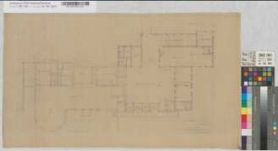 Wiederaufbau des Empfangsgebäudes [Bahnhof] Essen-Stadtwald, Blatt 1: Grundriß Erdgeschoß, M. 1:100