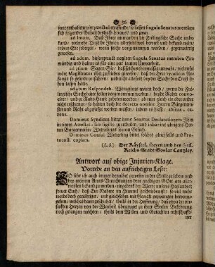 36-52, Antwort auf obige Injurien-Klage.