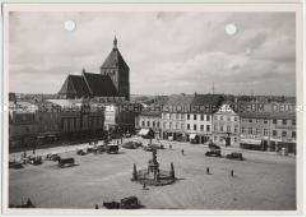 Köslin, Marktplatz, Rathaus, Kirche St. Marien