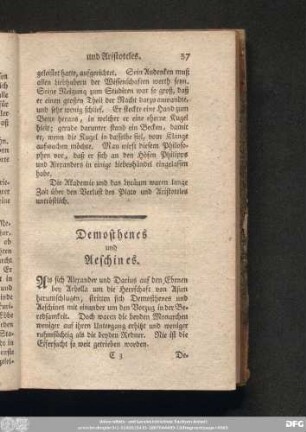 Demosthenes und Aeschines.