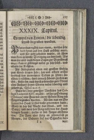 XXXIX. Capitul. Exempel von Leuten / die lebendig seynd begraben worden.