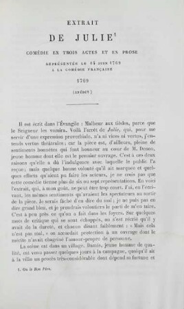 Extrait de Julie