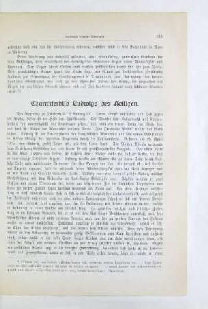 Charakterbild Ludwigs des Heiligen