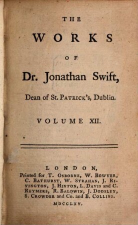 The works of Jonathan Swift, 12