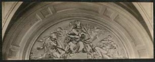 Die Untersuchung : Die Untersuchung. Relief (vor 1895; N. Geiger). Leipzig, Reichsgericht, Wartehalle, Südostseite