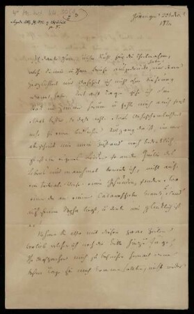 Brief von Wilhelm Grimm an Ludwig Sigismund Ruhl