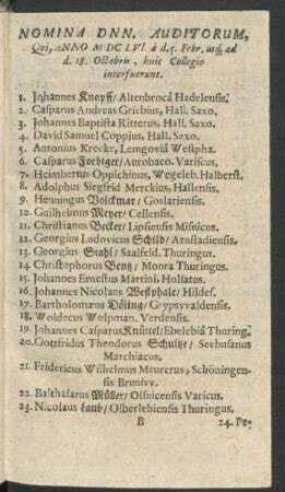 Nomina Dnn. Auditorum