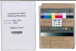 Entnazifizierung Erich Zeigerer , geb. 11.07.1909 (Zollbeamter)