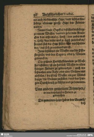 Von andern gemeinen Artzneyen, in den dreytäglichen Fiebern zu gebrauchen