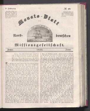 5. Jahrgang. N°. 49. Bremen. 1855. Januar