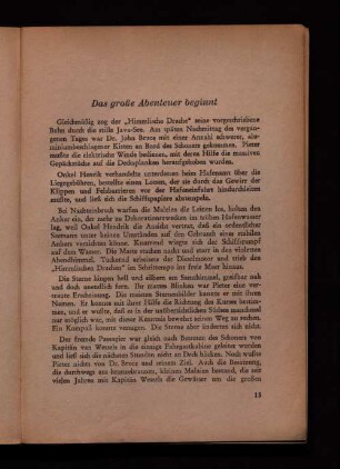 Das große Abenteuer beginnt