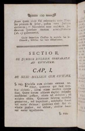 100-142, Sectio II