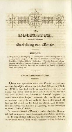 IX. Hoofstuk. Beschrijving van Menado
