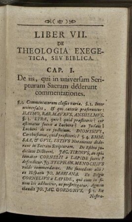 Cap. I. De iis, qui in universam Scripturam Sacram dederunt commentationes