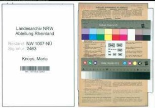 Entnazifizierung Maria Knops , geb. 20.10.1907 ()