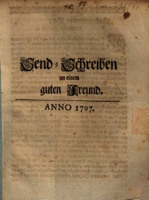 Send-Schreiben an einem guten Freund