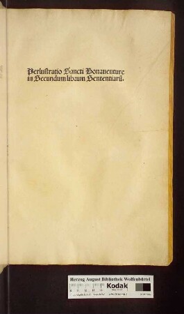 ... in Secundum librum Sententiaru[m]