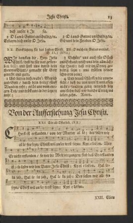 Von der Aufferstehung Jesu Christi.