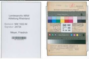 Entnazifizierung Friedrich Meyer , geb. 28.03.1900 (Bauingenieur)