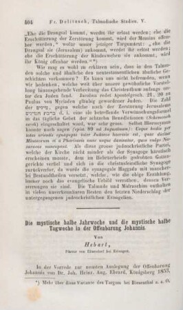 404-430 Die mystische halbe Jahrwoche und die mystische halbe Tagwoche in der Offenbarung Johannis