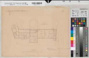 Münster (Münster) Neubau des Anatomischen Instituts der Universität Grundriß Untergeschoß 1913 1 : 250 33 x 45 Pause Stadtbauverwaltung Staatshochbauamt