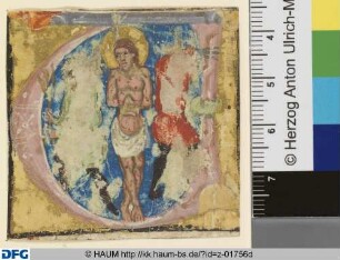 Initiale T: Geißelung Christi