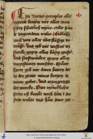 [21r - 29v] Die 100 Betrachtungen aus dem Büchlein der ewigen Weisheit [Fortsetzung].