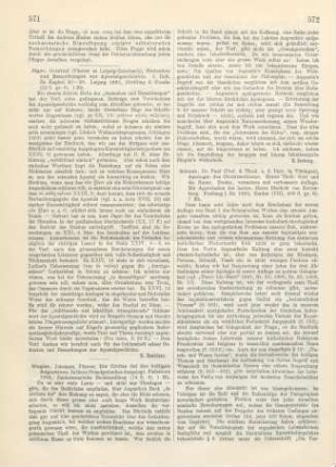 572-573 [Rezension] Schanz, Paul, ,Apologie des Christentums