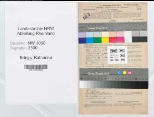 Entnazifizierung Katharina Brings, geb. 13.09.1891 (Arbeiterin)