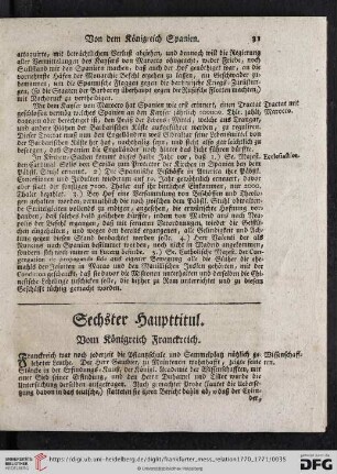 Sechster Haupttitul. Vom Königreich Franckreich