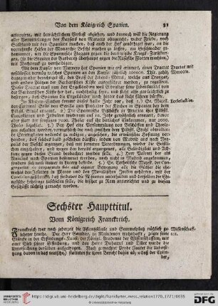 Sechster Haupttitul. Vom Königreich Franckreich