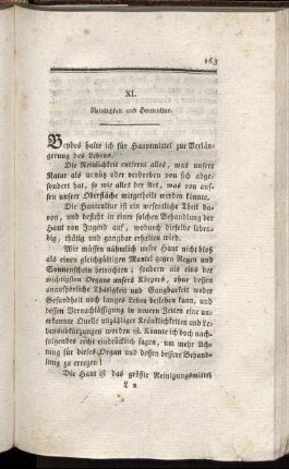 XI. Reinlichkeit und Hautcultur.