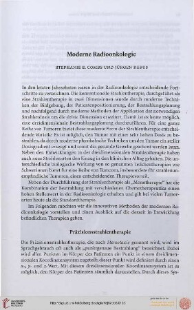 Stephanie Combs and Jürgen Debus: Moderne Radioonkologie