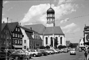 Schongau: Hauptstraße mit Kirche