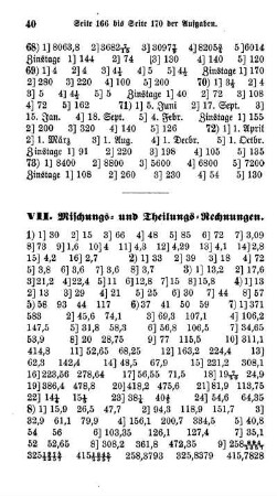 VII. - XII. Mischungs- und Theilungs-Rechnungen. Münzrechnungen. Wechselrechnungen. Kettenbrüche.