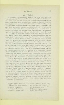 XV. Volkslied