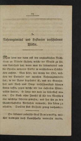 3. Nahrungsmittel und Leckereien verschiedener Völker.