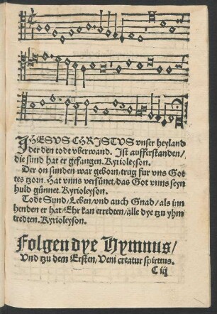 Und tzu dem Ersten/ Veni creatur spirttus.