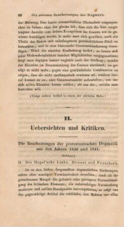 90-146 Die Bearbeitungen der protestantischen Dogmatik aus den Jahren 1840 und 1841 : (Schluss)