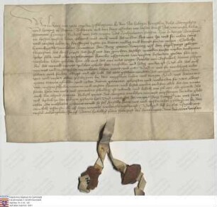Ludwig, Pfalzgraf bei Rhein (Rine), des heiligen römischen Reichs Erztruchseß und Herzog in Bayern (Beyern), leiht auf Bitten des Landgrafen Ludwi...