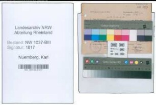 Entnazifizierung Karl Nuernberg , geb. 29.11.1904 ()