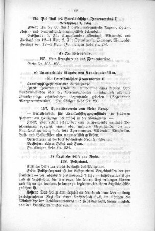e) Unentgeltliche Abgabe von Krankenutensilien.