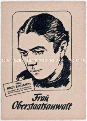 Aufruf der SED zu den Wahlen 1946 mit einem Portrait und Text von Hilde Benjamin