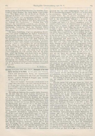 163-165 [Rezension] Gwynn, John, Remnants of the later Syriac Versions of the Bible. In two parts (one Volume)