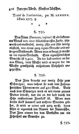 Zinn im Feuer (§. 736-738)
