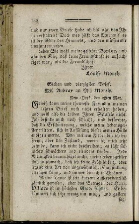 Sieben und vierzigster Brief. - Acht und vierzigster Brief.