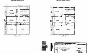 Altensteig: Empfangsgebäude Grundrisse OG,DG